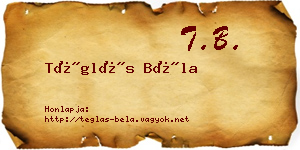 Téglás Béla névjegykártya